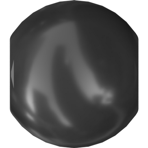 Swarovski 5810 Round Pearl Bead, Crystal Black [10pcs]