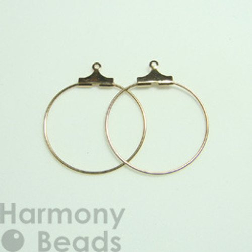 Earring Hoops 25mm Gold Colour [2 pairs]