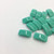 Czech Glass 2-hole Carrier Beads 9x17mm, TURQUOISE GREEN [15 bds/strand]