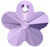 Swarovski 6744 Flower Pendant, Violet 12mm [2 pcs]