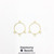 Earring Drop Parts, Circle - 3 Drop, 22mm Gold Colour [2 pairs]