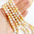 Shell-Based Pearls Smooth Round, 8mm, Bright Rose Light Gold White Mix