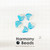 Acrylic Plastic KAWAII Cute Aesthetics STRAWBERRY BEADS ~20mm - AQUA BLUE [5 pcs]