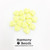 Acrylic Flat Heart Beads - 10mm - NEON YELLOW OPAQUE [15 pcs]