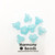 Acrylic Bell Flower Beads or Bead Caps - 14x10mm - AQUA MATTE [8 pcs]