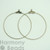 Earring Hoops 40mm Antique Brass Colour [2 pairs]