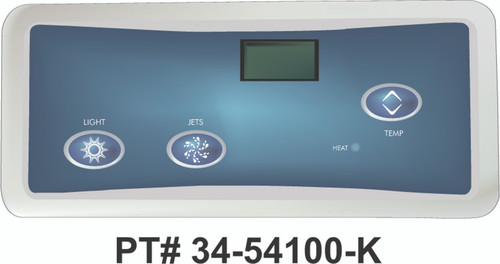 Balboa Control Panel, Duplex Digital, 1 Button, VL402 LCD 54100