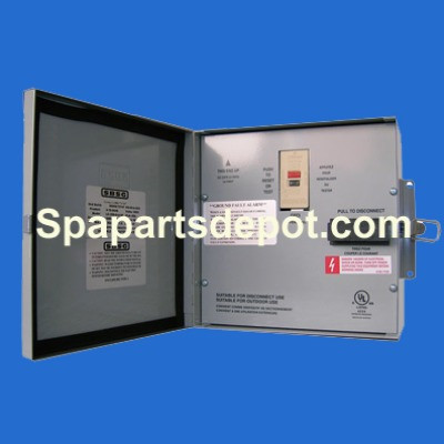 SPA AND HOT TUB DISCONNECT PANEL: GFCI 50AMP WITH ALARM