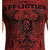 Affliction Men's Warmachine Flocked Eagle Sheild T-Shirt Dirty Red A12224