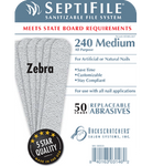50ct. SeptiFile Zebra 240 Grit
