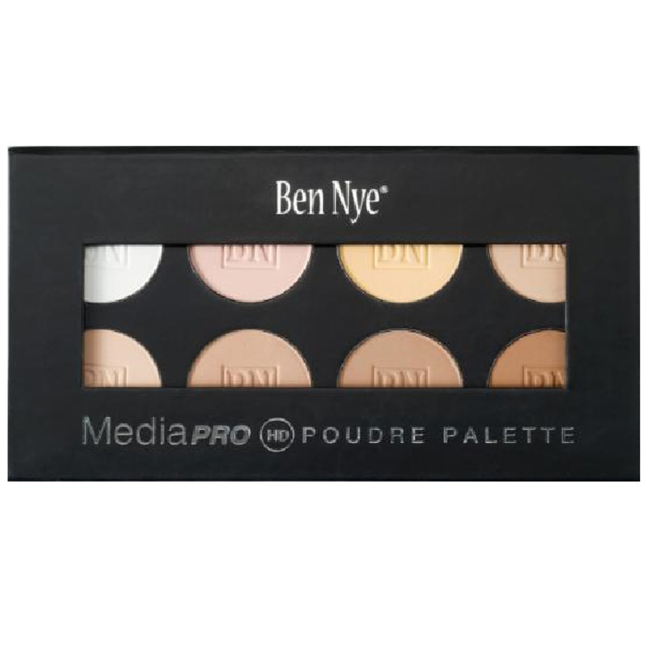 Ben Nye MediaPRO Select Sheer HD Broadcast TV Foundation Palette, 8 Colors