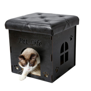 Pet Life Foldaway Collapsible Designer Cat House Furniture Bench Pet Life Foldaway Collapsible Designer Cat House Furniture Bench
