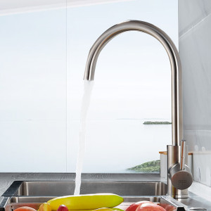 ODBO 98035S Bathroom Faucet Brushed Nickel Bathroom Sink Faucet Single Hole Bathroom Faucet Single Handle Vanity Faucet- Sink Drain Not Included ODBO 98035S Bathroom Faucet Brushed Nickel Bathroom Sink Faucet Single Hole Bathroom Faucet Single Handle Vanity Faucet- Sink Drain Not Included
