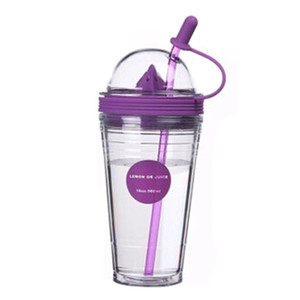 Creative Transparent Sports Water Bottle Juicing Bottles 560ml 20 Ounce - Purple Creative Transparent Sports Water Bottle Juicing Bottles 560ml 20 Ounce - Purple
