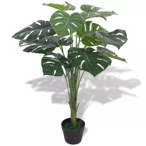 Artificial Monstera Plant with Pot 27.6" Green Artificial Monstera Plant with Pot 27.6" Green