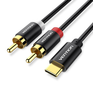 VENTION Type-C to Dual RCA Audio Cable Male to Male Gold- plated Aux Auxiliary Stereo Y Splitter Adapter Cord for USB C Devices Le TV MacBook Connect Speaker Amplifier VENTION Type-C to Dual RCA Audio Cable Male to Male Gold- plated Aux Auxiliary Stereo Y Splitter Adapter Cord for USB C Devices Le TV MacBook Connect Speaker Amplifier