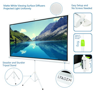 Leadzm 84 INCH 16:9 HD Portable Pull Up Projector Screen Home Theater Stand Tripod Leadzm 84 INCH 16:9 HD Portable Pull Up Projector Screen Home Theater Stand Tripod