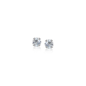 14k White Gold White Cubic Zirconia 2mm Stud Earrings 14k White Gold White Cubic Zirconia 2mm Stud Earrings