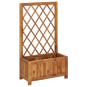 Garden Raised Bed with Trellis Solid Acacia Wood Garden Raised Bed with Trellis Solid Acacia Wood