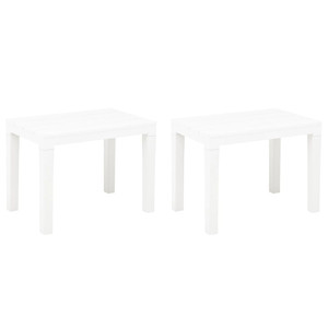 Garden Benches 2 pcs White Plastic Garden Benches 2 pcs White Plastic