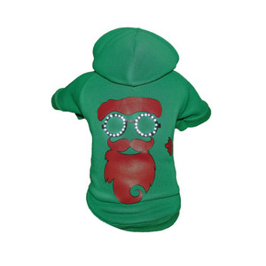 Pet Life LED Lighting Cool Santa Shades Hooded Sweater Pet Costume Pet Life LED Lighting Cool Santa Shades Hooded Sweater Pet Costume