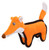 Pet Life Foxy-Tail Quilted Plush Animal Squeak Chew Tug Dog Toy