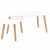 Coffee Table Set 2 Pieces Solid Pinewood White Coffee Table Set 2 Pieces Solid Pinewood White