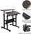 2-Tier Mobile Stand Up Height Adjustable Laptop Desk Home Office, Black 2-Tier Mobile Stand Up Height Adjustable Laptop Desk Home Office, Black