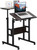 2-Tier Mobile Stand Up Height Adjustable Laptop Desk Home Office, Black 2-Tier Mobile Stand Up Height Adjustable Laptop Desk Home Office, Black