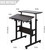 2-Tier Mobile Stand Up Height Adjustable Laptop Desk Home Office, Black 2-Tier Mobile Stand Up Height Adjustable Laptop Desk Home Office, Black