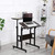2-Tier Mobile Stand Up Height Adjustable Laptop Desk Home Office, Black 2-Tier Mobile Stand Up Height Adjustable Laptop Desk Home Office, Black