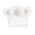 David Tutera Bridal Hair Comb Silver Rhinestone Flower Tri-Cluster With Netting David Tutera Bridal Hair Comb Silver Rhinestone Flower Tri-Cluster With Netting