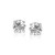 Sterling Silver 8.0mm Round CZ Stud Earrings