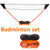 Bosonshop Portable Badminton Net Set Storage Box Base with 2 Battledores 2 Shuttlecocks Large, Orange Bosonshop Portable Badminton Net Set Storage Box Base with 2 Battledores 2 Shuttlecocks Large, Orange