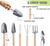 Bosonshop 9 PCS Garden Tools Set Ergonomic Wooden Handle Sturdy Stool with Detachable Tool Kit Perfect for Different Kinds of Gardening Bosonshop 9 PCS Garden Tools Set Ergonomic Wooden Handle Sturdy Stool with Detachable Tool Kit Perfect for Different Kinds of Gardening