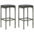 3 Piece Garden Bar Set with Cushions Gray 3 Piece Garden Bar Set with Cushions Gray
