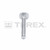 M20X130 PLATED COACH BOLT grade 8.8