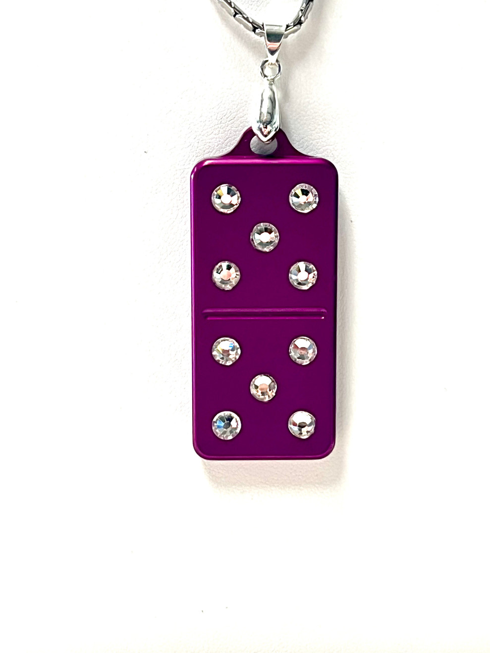 Purple Crystal Domino Pendant