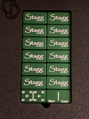 Tournament size, Tournament Dominoes, Dominoes, Custom Dominoes, green dominoes