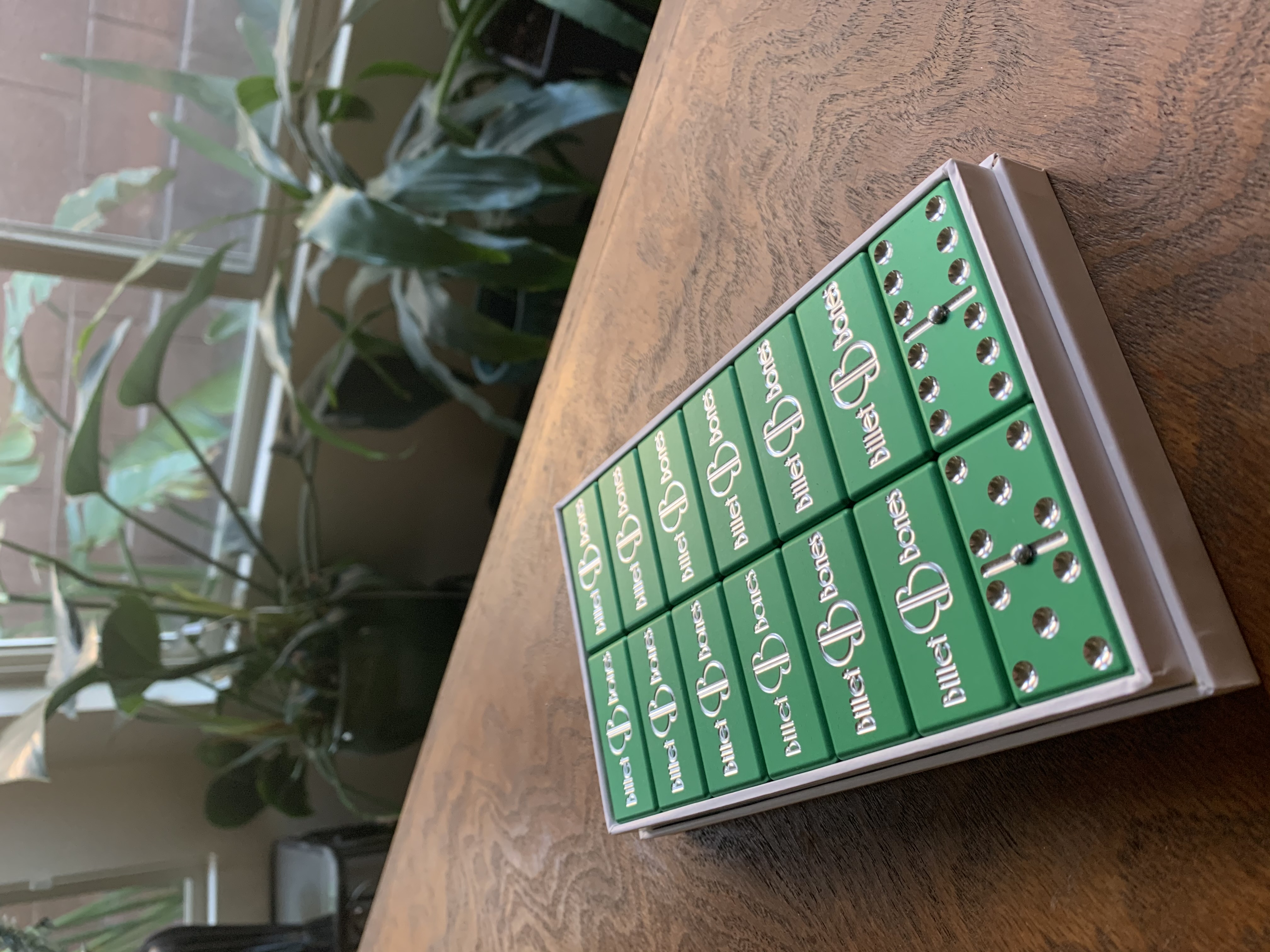Green Dominoes, Aluminum Dominoes, Light Green Dominoes, Custom dominoes