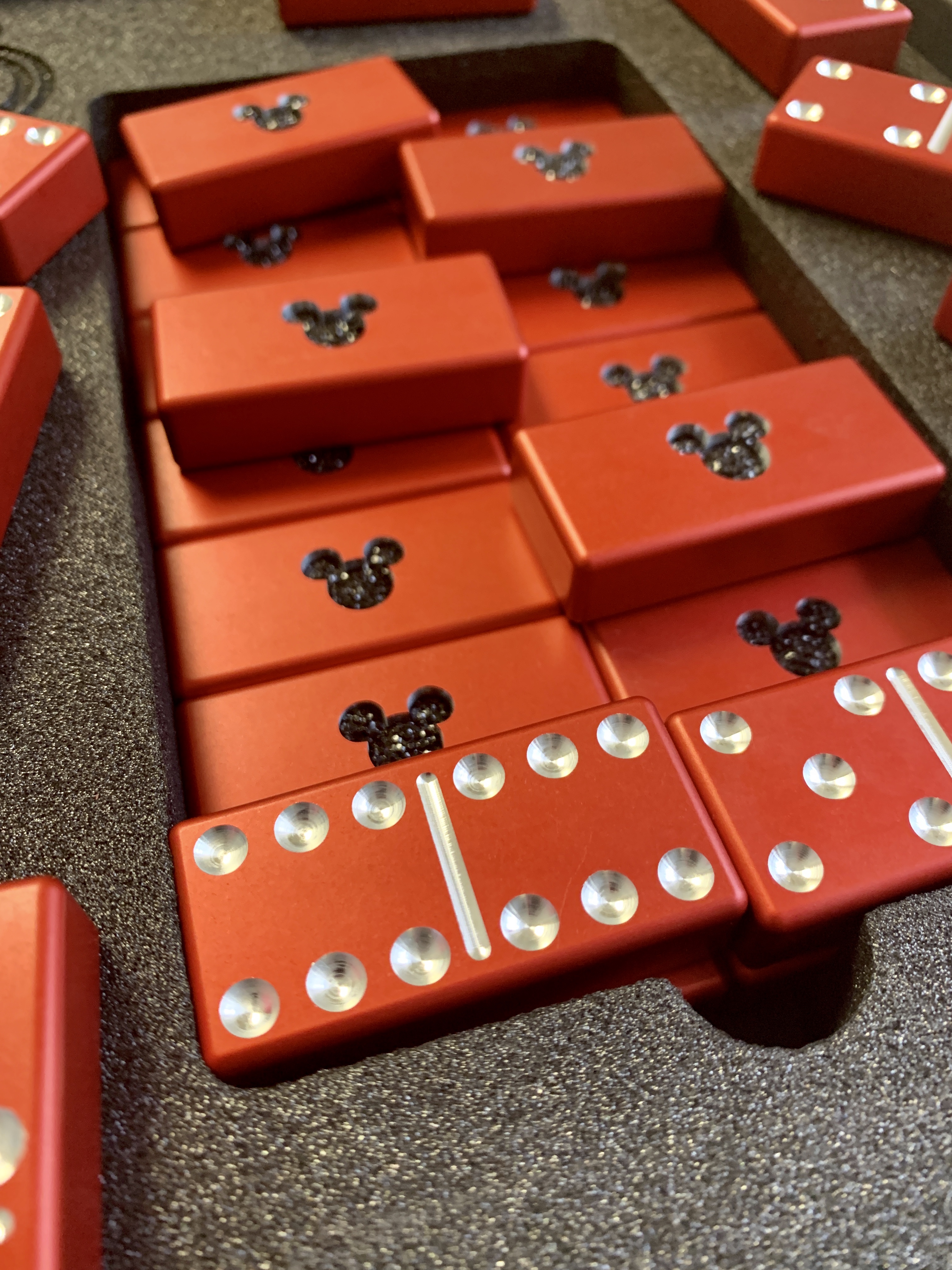 Red Dominoes, Aluminum Dominoes, Light Green Dominoes, Custom dominoes