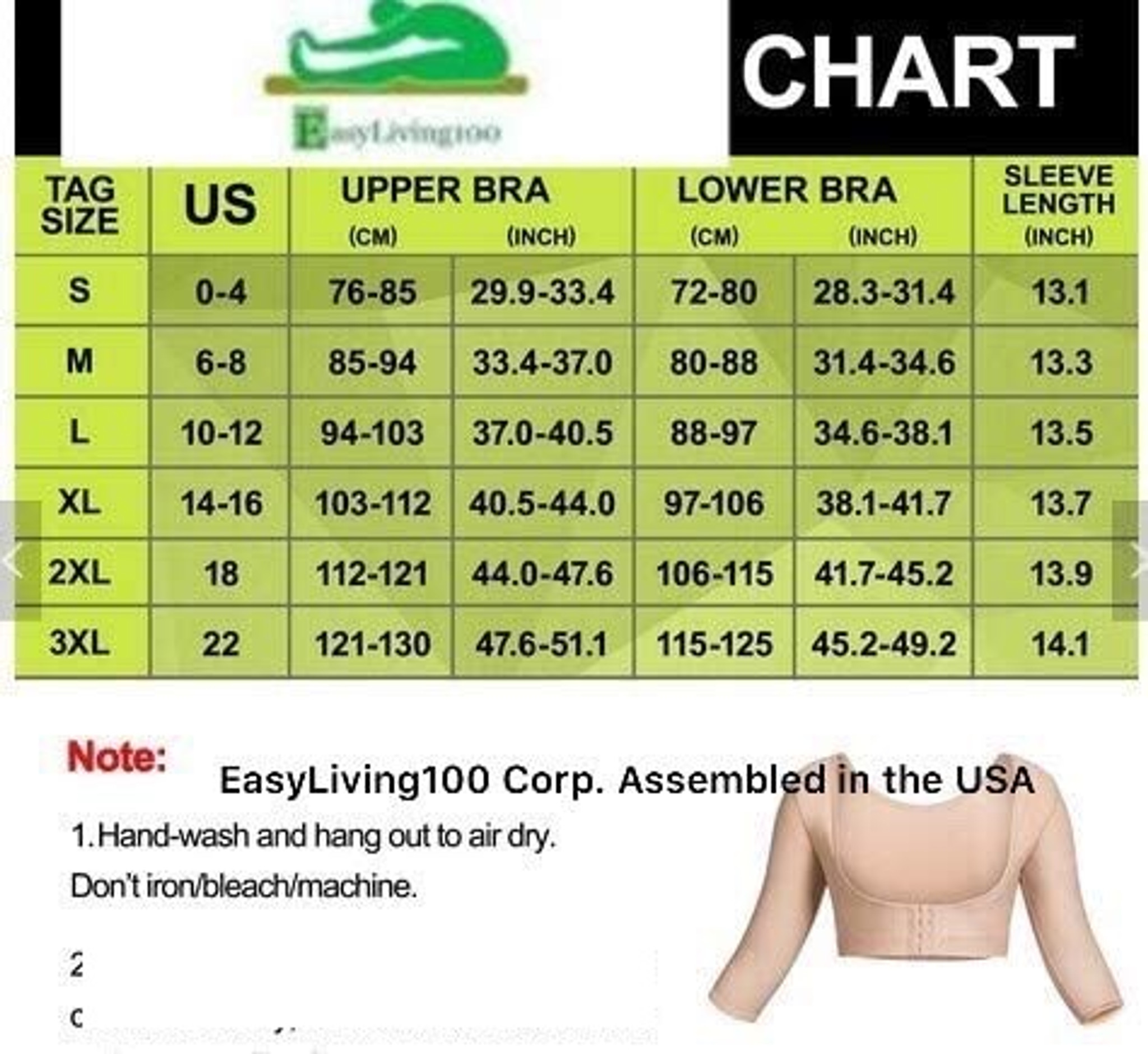 Various Sizes Posture Corrector Post Mastectomy Compression Sleeve