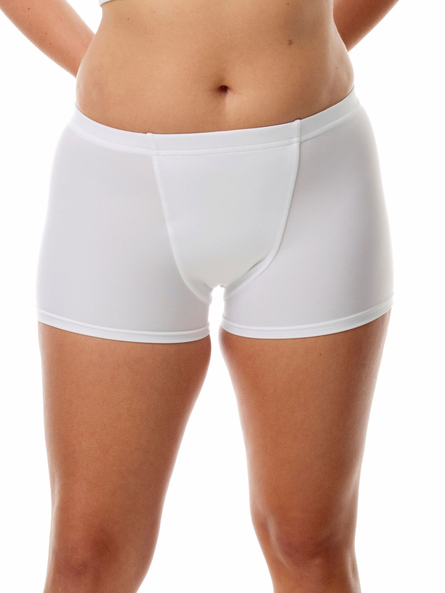 Women's White Compression Shorts