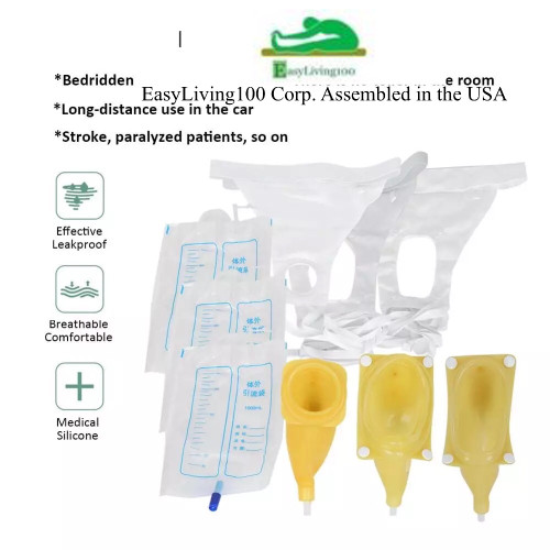 2 PACK UNISEX URINAL AND UNDERPANTS FREE BONUS BY EASYLIVING100, CORP. USA ASSEMBLED