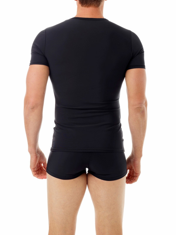 Ideal for use during the extended recovery period following gynecomastia and liposuction of the upper body. Made from our exclusive fabric which offers maximum compression to the chest, upper back and flanks and upper and lower abdomen. A tapered design provides a contoured fit and allows this shirt to be worn under every day clothing, ultimately contributing to increased patient compliance and a comfortable recovery.