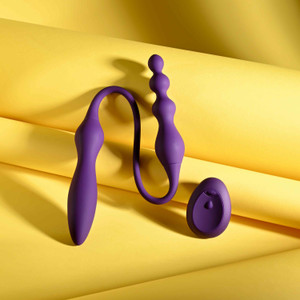 This & That Dual-Ended Vibrator & Plug from Playboy Pleasure by Evolved Novelties PB-RS-7005-2 This & That Dual-Ended Vibrator & Plug from Playboy Pleasure by Evolved Novelties PB-RS-7005-2