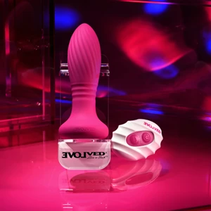 Party Plug Silicone Rechargeable Thrusting Vibrator by Evolved Novelties EN-RS-8293-2