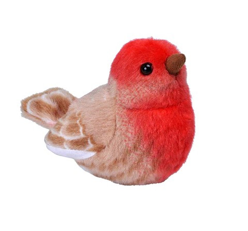 Audubon 2 House Finch Plush Toy Bird with Authentic Call Sound