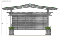 Gazebo with Planters and Privacy Wall