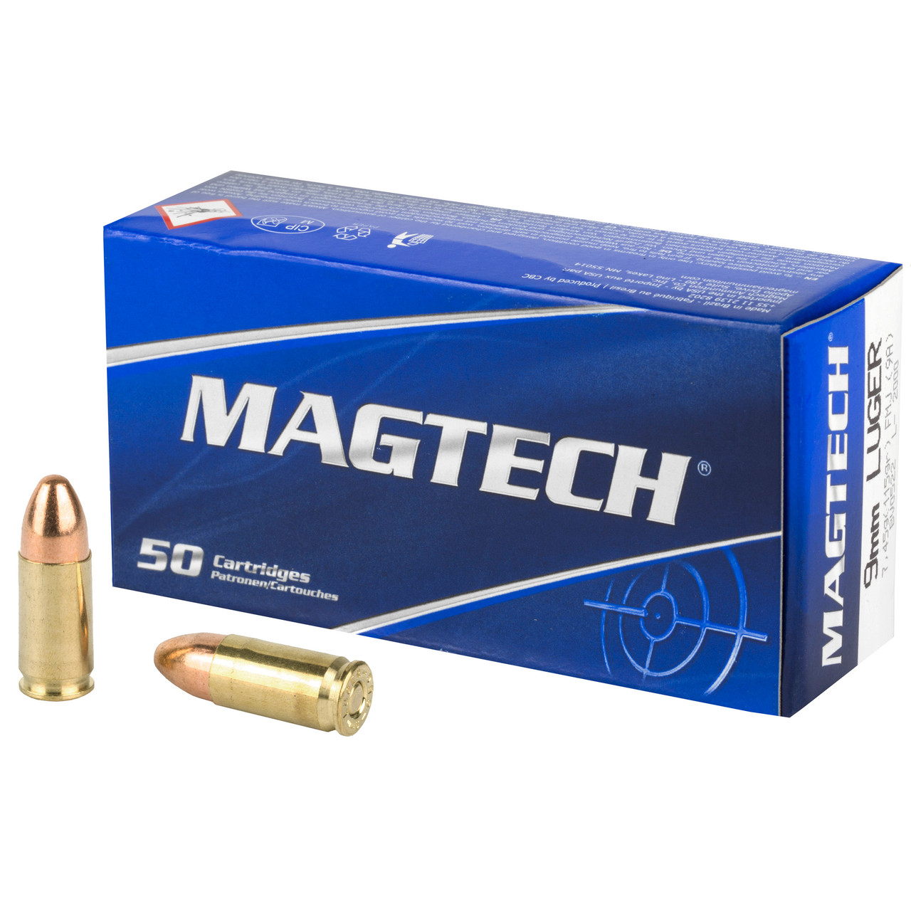 Magtech 9mm 115gr FMJ 1000rd Case